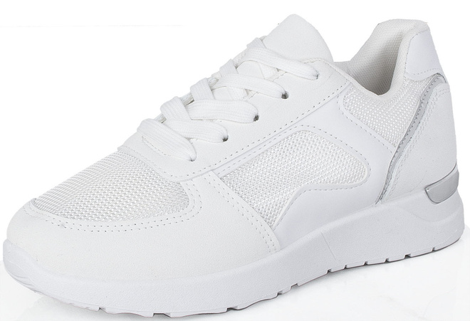 DAMSKIE BIAŁE TRAMPKI BUTY LEKKIE SNEAKERSY LEPES 3