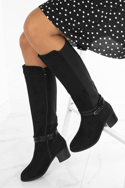 CZARNE ZAMSZOWE KOZAKI TIMELA