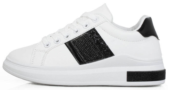 BIAŁE SNEAKERSY TRAMPKI KLASYCZNE NA PLATFORMIE RAINA 3