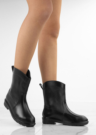 CZARNE BŁYSZCZĄCE KALOSZE