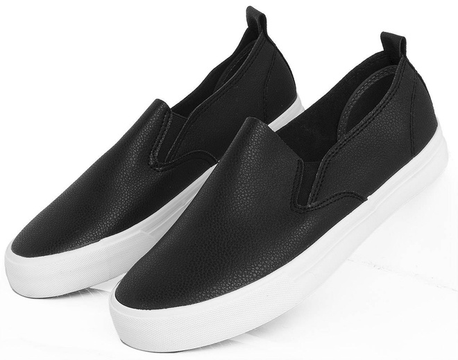 CZARNE TRAMPKI TENISÓWKI SLIP ON  11