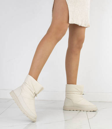 BEŻOWE OCIEPLANE ŚNIEGOWCE BOTKI PIKOWANE SIA