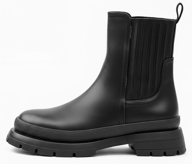 CZARNE DAMSKIE BOTKI SKÓRZANE PLATFORMA WSUWANE MONTANA 3