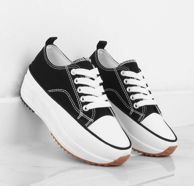 CZARNE TRAMPKI SNEAKERSY MINDIE