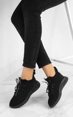 CZARNE BUTY SPORTOWE SNEAKERSY MITAMI