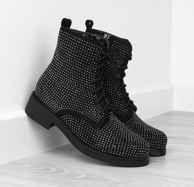 CZARNE BOTKI Z CYRKONIAMI ERMINA
