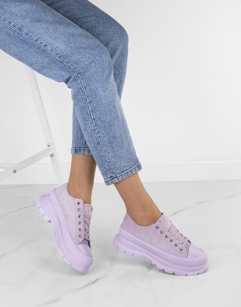 FIOLETOWE ZAMSZOWE TRAMPKI NA PLATFORMIE SEVINNA