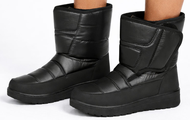 CZARNE ŚNIEGOWCE BOTKI NA RZEPY OCIEPLANE 4