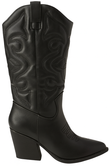 DAMSKIE CZARNEWYSOKI  KOZAKI KOWBOJKI KLASYCZNE CESINA 1