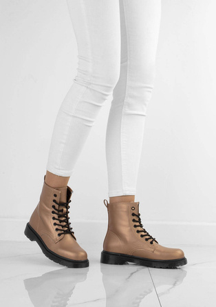 ZŁOTE METALICZNE BOTKI GLANY EKOSKÓRA KERRY