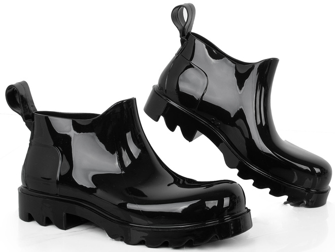 CZARNE DAMSKIE KRÓTKIE KALOSZE LAKIEROWANE WINSLOW 3