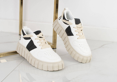 BIAŁE SNEAKERSY TRAMPKI PLATFORMA JASPER