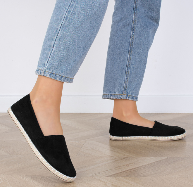 DAMSKIE CZARNE TRAMPKI ESPADRYLE TENISÓWKI CZESZKI WSUWANE KAYLA 6