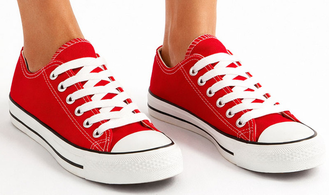 TRAMPKI TENISÓWKI NISKIE KLASYCZNE CZERWONE 2