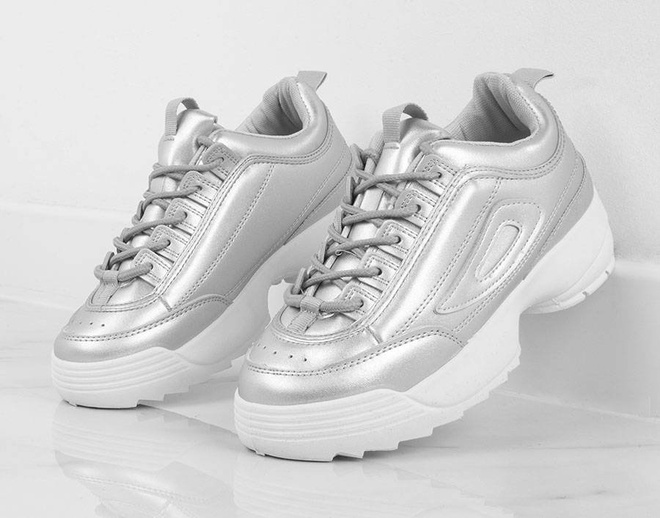 SREBRNE SNEAKERSY ESSENTIAL 2