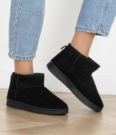 CZARNE OCIEPLANE ŚNIEGOWCE BOTKI PLATFORMA VALENTINA