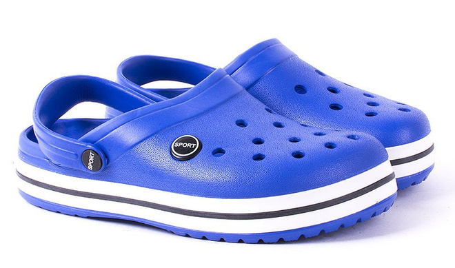 NIEBIESKIE LEKKIE KLAPKI CHODAKI KROKSY SPORT 2