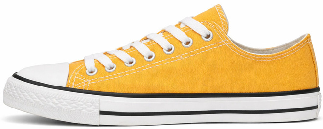 ŻÓŁTE KLASYCZNE NISKIE TRAMPKI TENISÓWKI SZNUROWANE 3