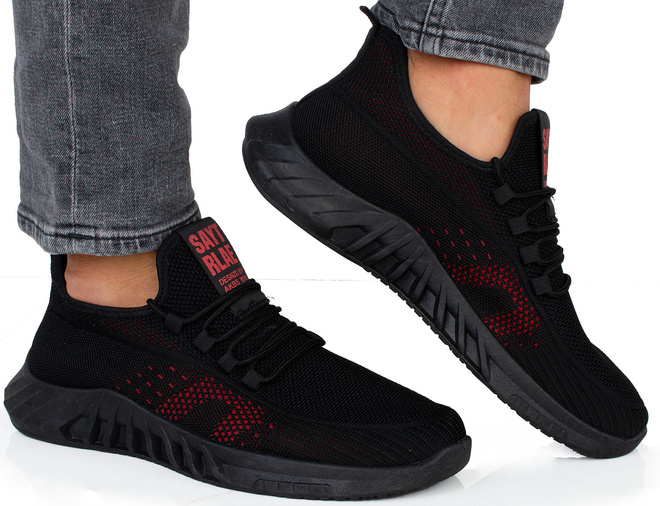 CZARNE MĘSKIE SNEAKERSY  2