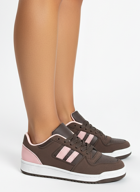 DAMSKIE BRĄZOWE SNEAKERSY TRAMPKI SKÓRZANE RIDA 4