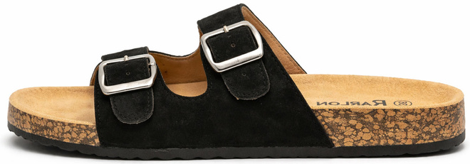 CZARNE KLAPKI MĘSKIE Z KLAMRĄ 3