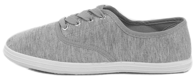 SZARE TENISÓWKI WYKROJONE TRAMPKI 3