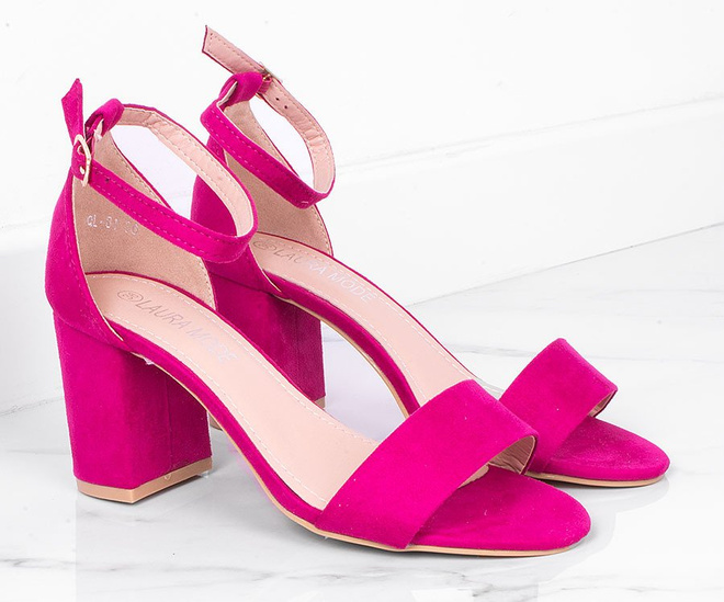 ZAMSZOWE SANDAŁY FUKSJA NA SŁUPKU LOLLY 2