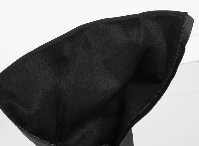 DAMSKIE CZARNE SKÓRZANE KOZAKI NA ZAMEK NA PLATFORMIE CALDENO 6