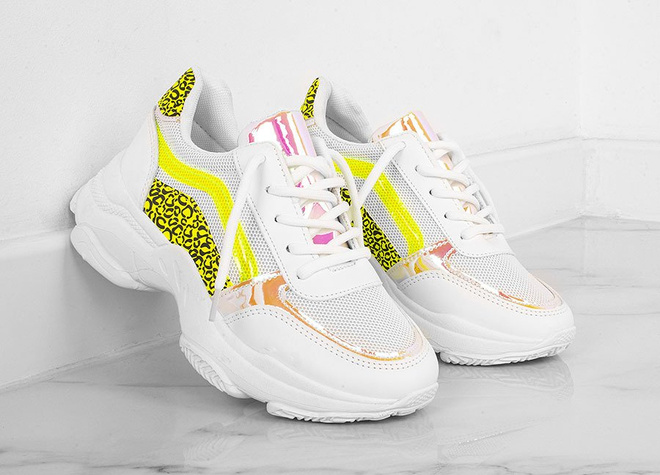 BIAŁE SNEAKERSY NA PLATFORMIE HOLOGRAM HOLLY 5