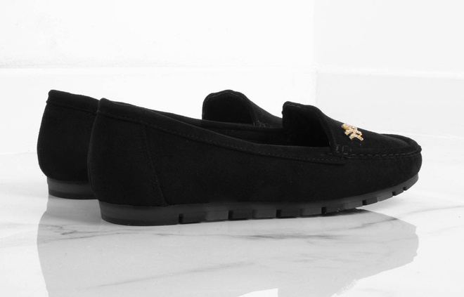 CZARNE ZAMSZOWE MOKASYNY MARITA 7