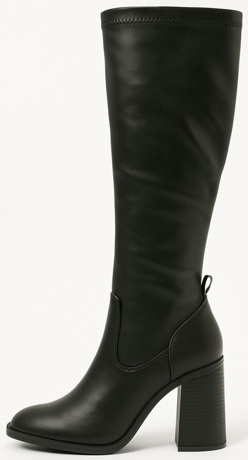 DAMSKIE CZARNE SKÓRZANE KOZAKI NA ZAMEK NA SŁUPKU ASTUSA 6