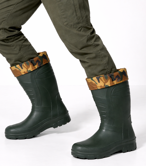 ZIELONE MĘSKIE KALOSZE PIANKOWE WYSOKIE 7