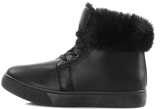 CZARNE SKÓRZANE OCIEPLANE TRAMPKI GABIE 4