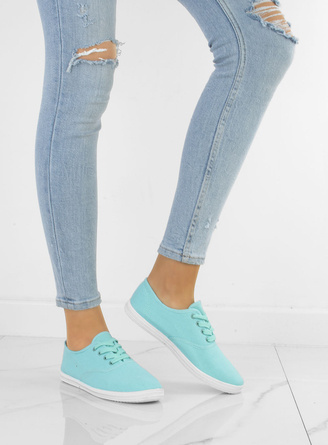 MIĘTOWE TRAMPKI TENISÓWKI DAMSKIE