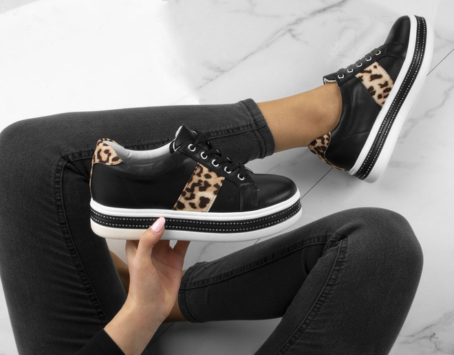 CZARNE SNEAKERSY FAUXIN 7