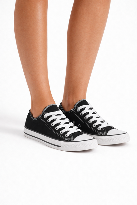 CZARNE NISKIE TRAMPKI CONVER TENISÓWKI FLEX 5