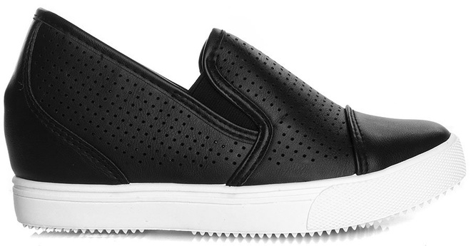 CZARNE SNEAKERSY NA KOTURNIE AGILLAS 1