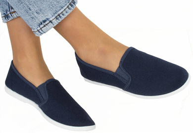 GRANATOWE TRAMPKI TENISÓWKI SLIP ON DANI