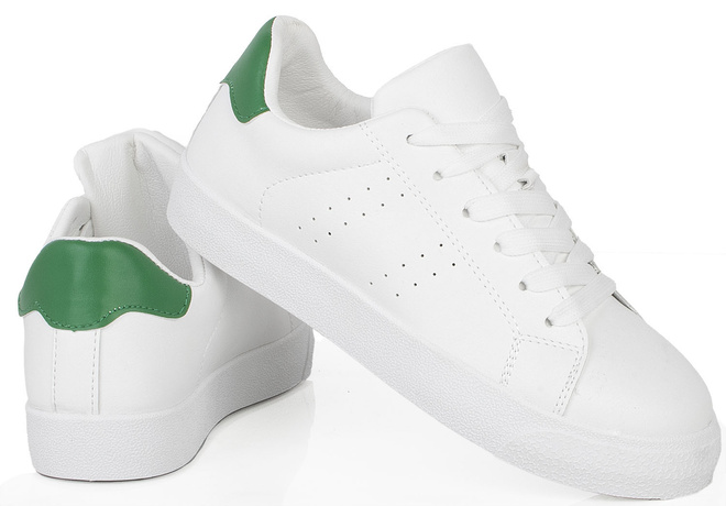 DAMSKIE BIAŁE SNEAKERSY TRAMPKI SKÓRZANE TUFFO 2