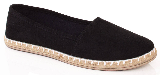 DAMSKIE CZARNE TRAMPKI ESPADRYLE TENISÓWKI CZESZKI WSUWANE KAYLA 1