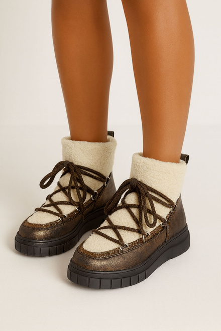 OCIEPLANE ŚNIEGOWCE BOTKI NA PLATFORMIE BRĄZOWE CORINE