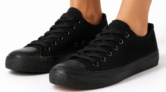 TRAMPKI NISKIE KLASYCZNE TENISÓWKI CZARNE 4