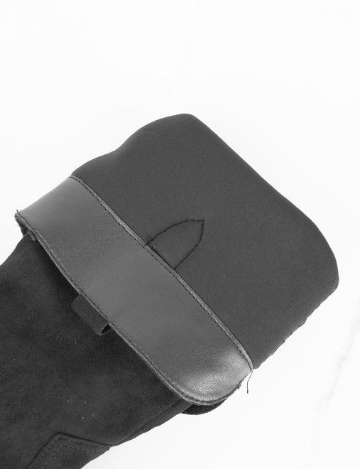 DAMSKIE CZARNE WYSOKIE KOZAKI ZAMSZOWE NA SŁUPKU 6