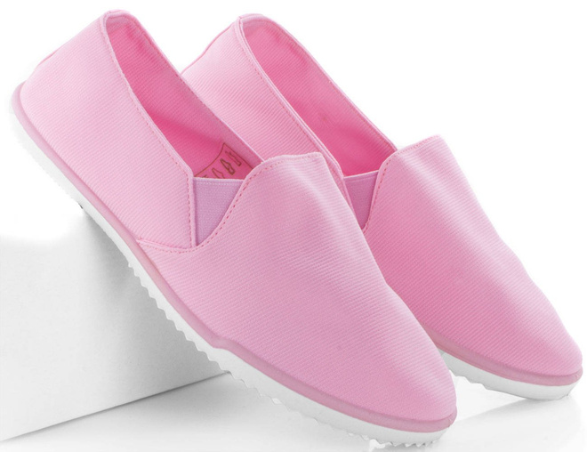 RÓŻOWE TENISÓWKI SLIP ON LYCRA ADELIN 4