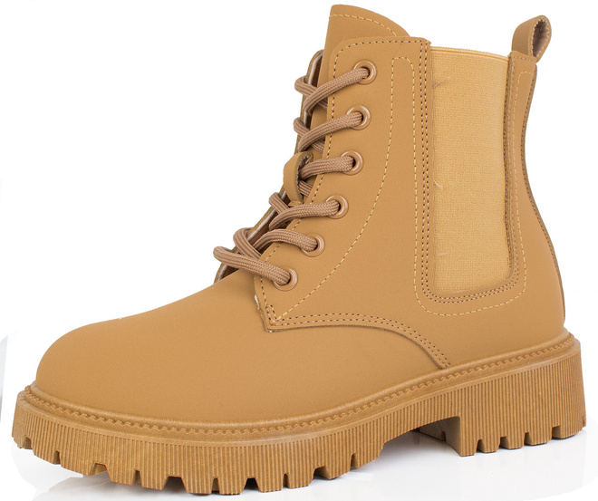 CAMEL BOTKI OCIEPLANE GLANY TRAPERY SZNUROWANE BOTTE 3