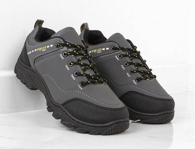 SZARE MĘSKIE BUTY TREKKINGOWE