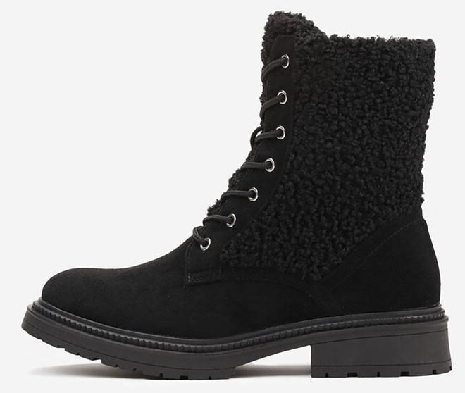 DAMSKIE CZARNE ZAMSZOWE BOTKI TRAPERY OCIEPLANE TULARA 3