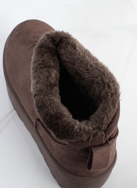 BRĄZOWE OCIEPLANE ŚNIEGOWCE BOTKI NA PLATFORMIE AMBRIA 6