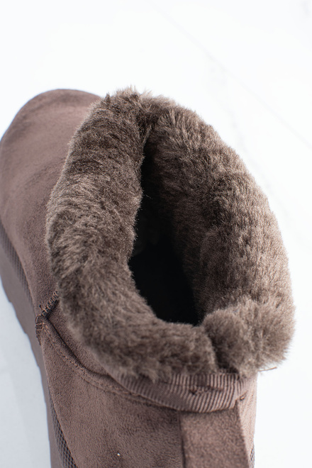 BRĄZOWE OCIEPLANE ŚNIEGOWCE BOTKI NA PLATFORMIE ARLENINA 6