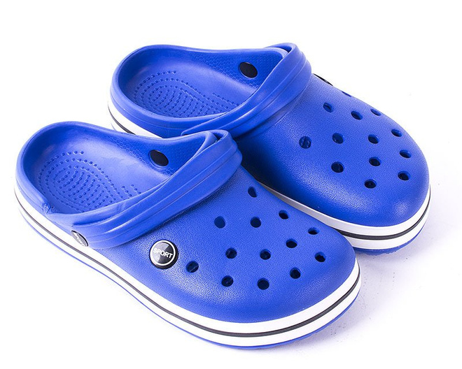 NIEBIESKIE LEKKIE KLAPKI CHODAKI KROKSY SPORT